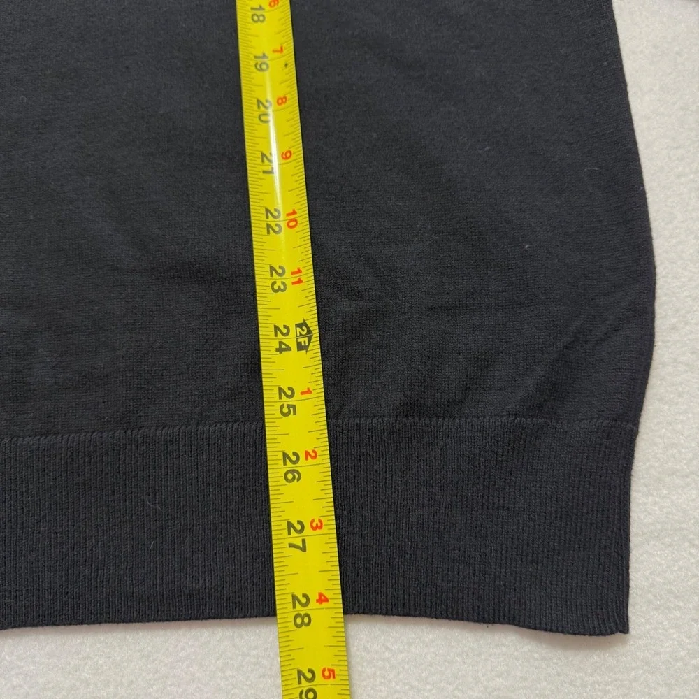 St. Johns Bay Men's Pullover Super Soft Black V-Neck Sweater Size Large NWT‎